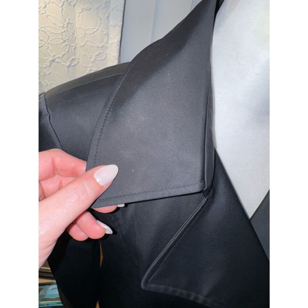 Insight Black Double-Breasted Trench Coat - Picture 6 of 7